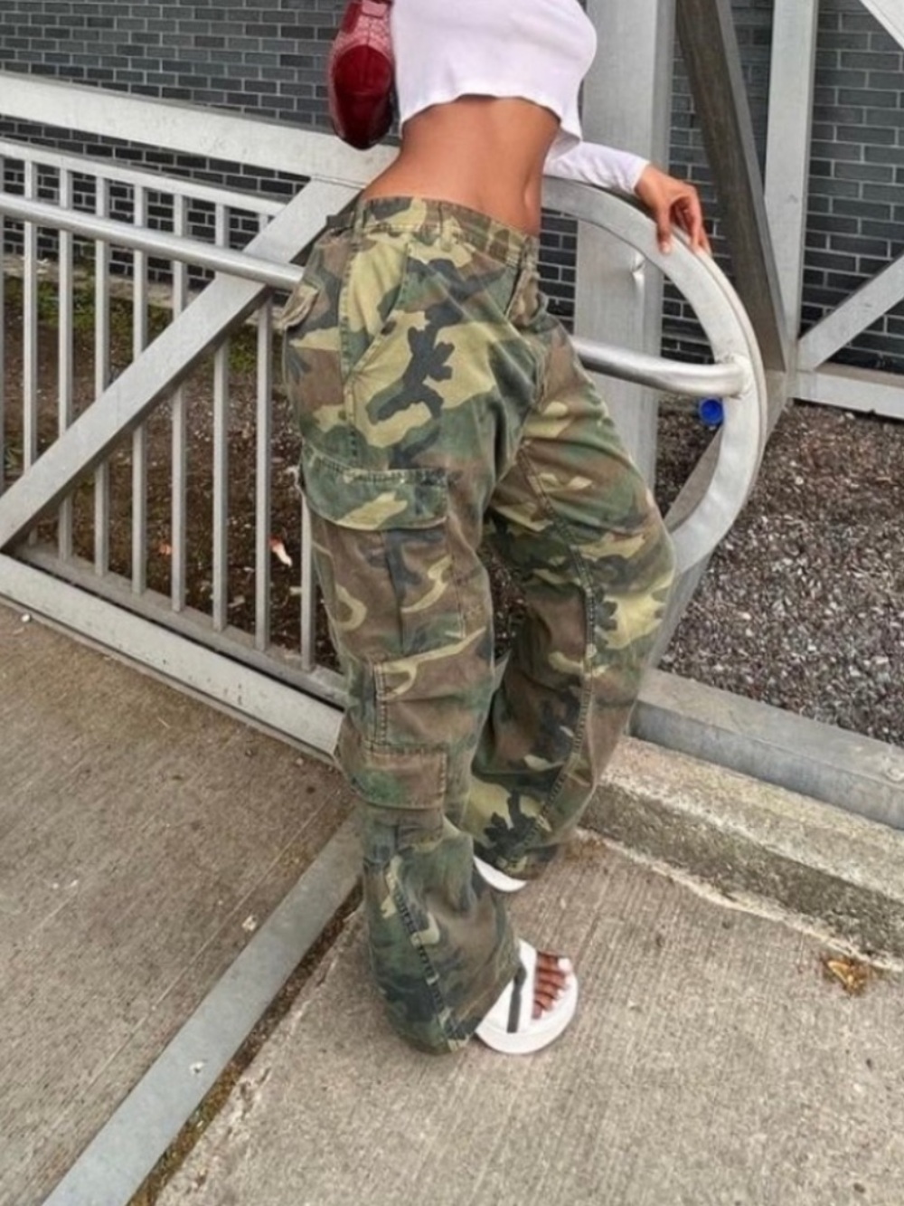 CAMO CARGO - VINTAGE DISTRESSED WASH - S/M - Picture 5 of 5